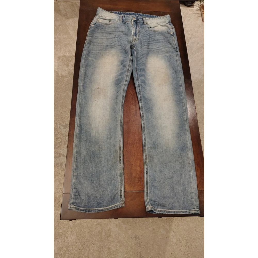 Buffalo David Bitton Spencer Slim Fit Light Wash Blue Jeans Mens 31x32 Vintage